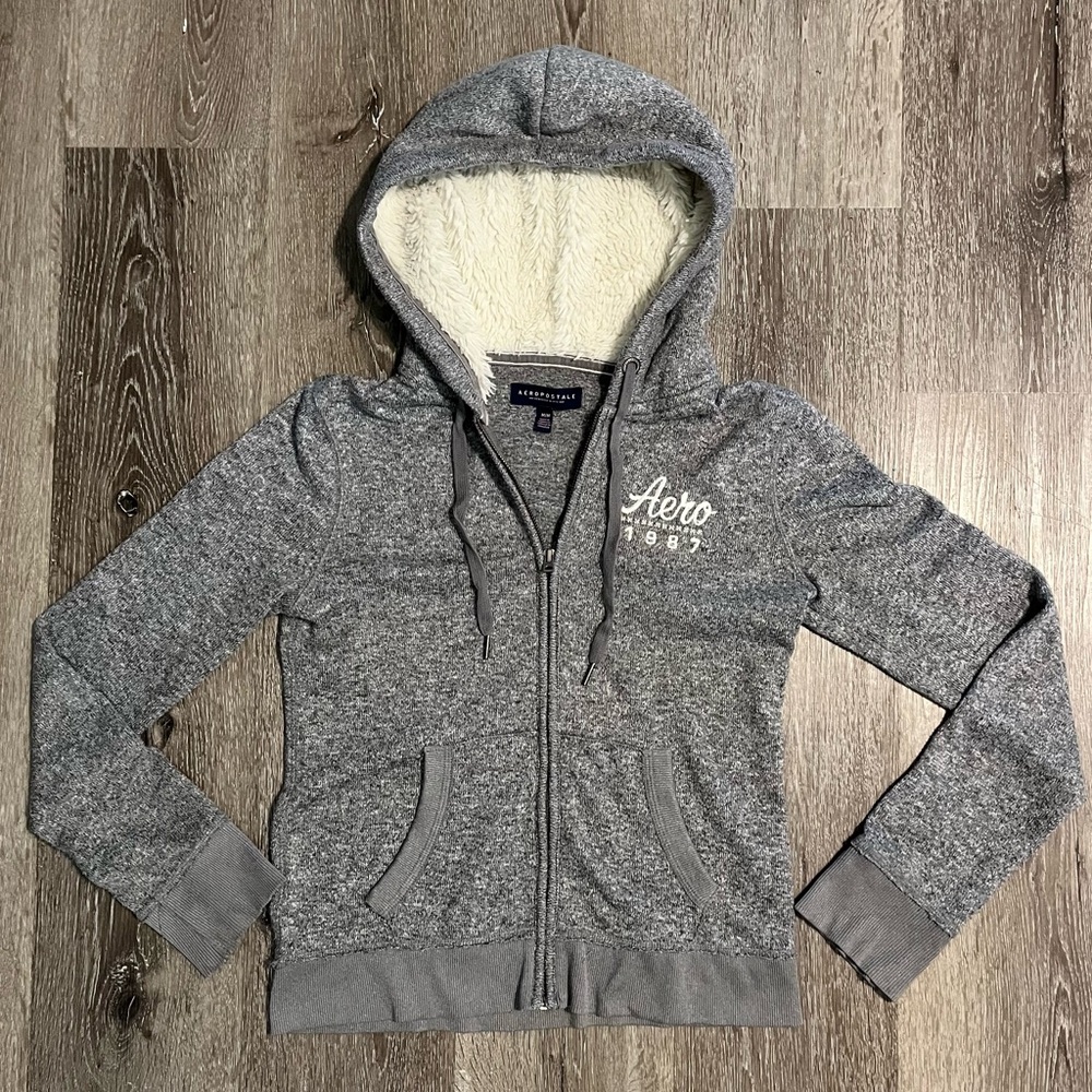 Vintage Y2K Aeropostale Fur Hood Jacket